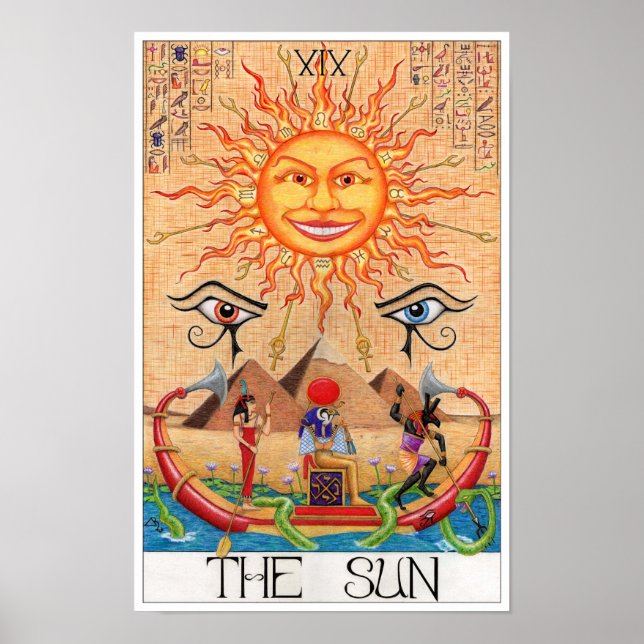 The Sun tarot card Poster (Front)