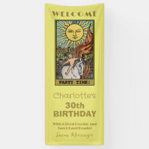 The Sun Tarot Card   Yellow Birthday Backdrop Banner