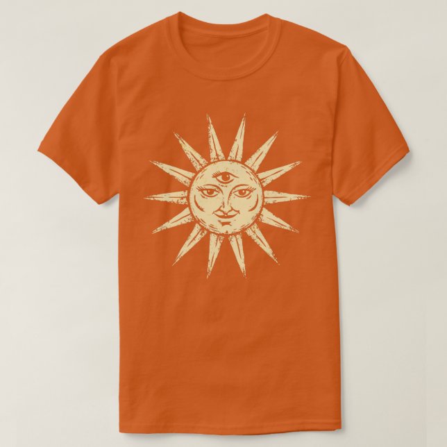 The Sun Tarot d Reader Horoscope Astrology Astrolo T-Shirt (Design Front)