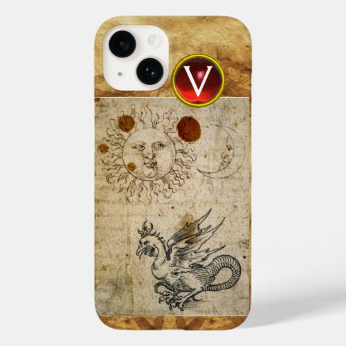 THE SUN THE MOON AND BASILISK PARCHMENT Monogram Case_Mate iPhone 14 Case
