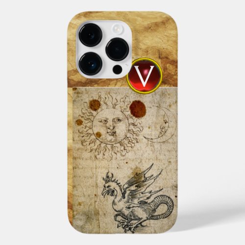 THE SUN THE MOON AND BASILISK PARCHMENT Monogram Case_Mate iPhone 14 Pro Case