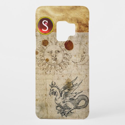 THE SUN THE MOON AND BASILISK PARCHMENT Monogram Case_Mate Samsung Galaxy S9 Case