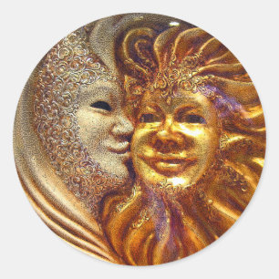 The Sun, The Moon, The Kiss Classic Round Sticker