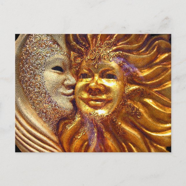 The Sun, The Moon, The Kiss Postcard (Front)