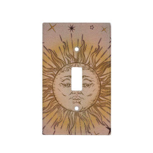 The Sun Vintage Tarot Card Celestial Art Light Switch Cover