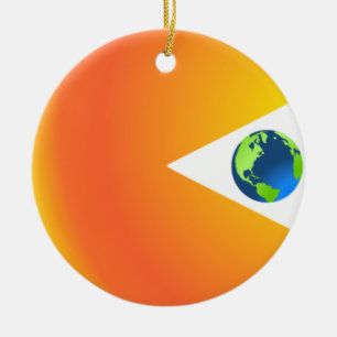 The Sun Will Swallow the Earth  Ceramic Ornament