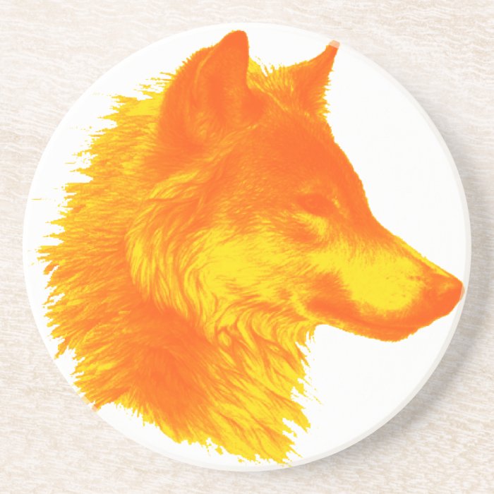 THE SUN WOLF BEVERAGE COASTER