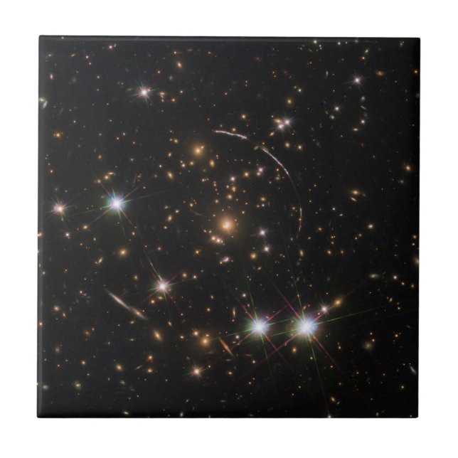 The Sunburst Arc In A Massive Galaxy Cluster Ceramic Tile (Front)