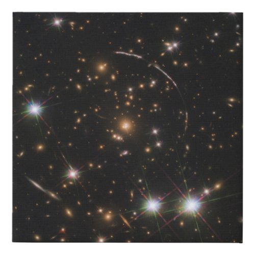 The Sunburst Arc In A Massive Galaxy Cluster Faux Canvas Print