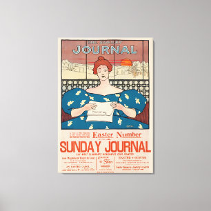 The Sunday Journal Newspaper Advertisement Canvas Print