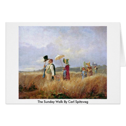 The Sunday Walk By Carl Spitzweg Cards (Front Horizontal)