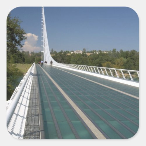 The Sundial Bridge at Turtle Bay Square Sticker