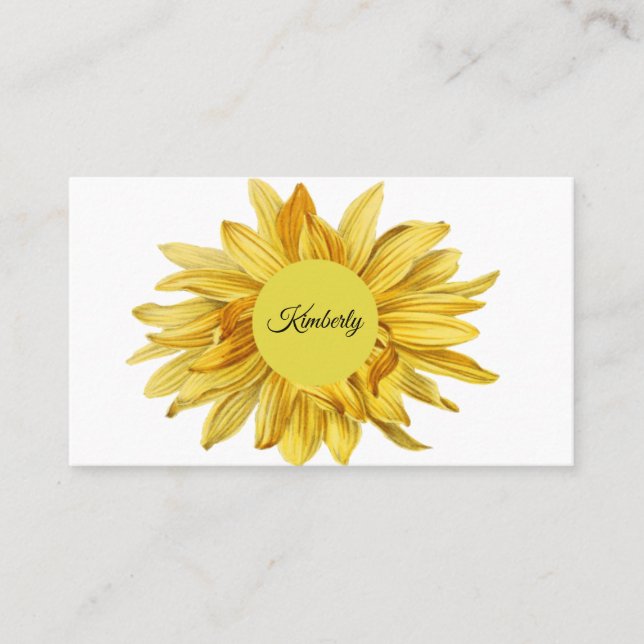 The Sunflower Business Card (Front)