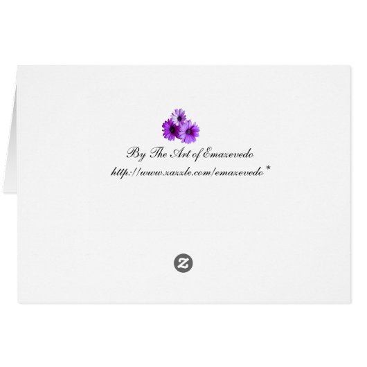 The sunflower card (Back Horizontal)