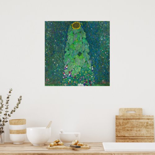 The Sunflower Infinity Dots by After Gustav Klimt Poster