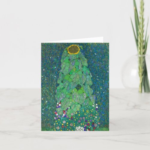 The Sunflower Infinity Dots by After Gustav Klimt Thank You Card
