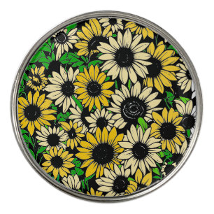 the sunflowers golf ball marker