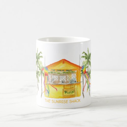 The sunrise shack hawaii yellow coffee mug