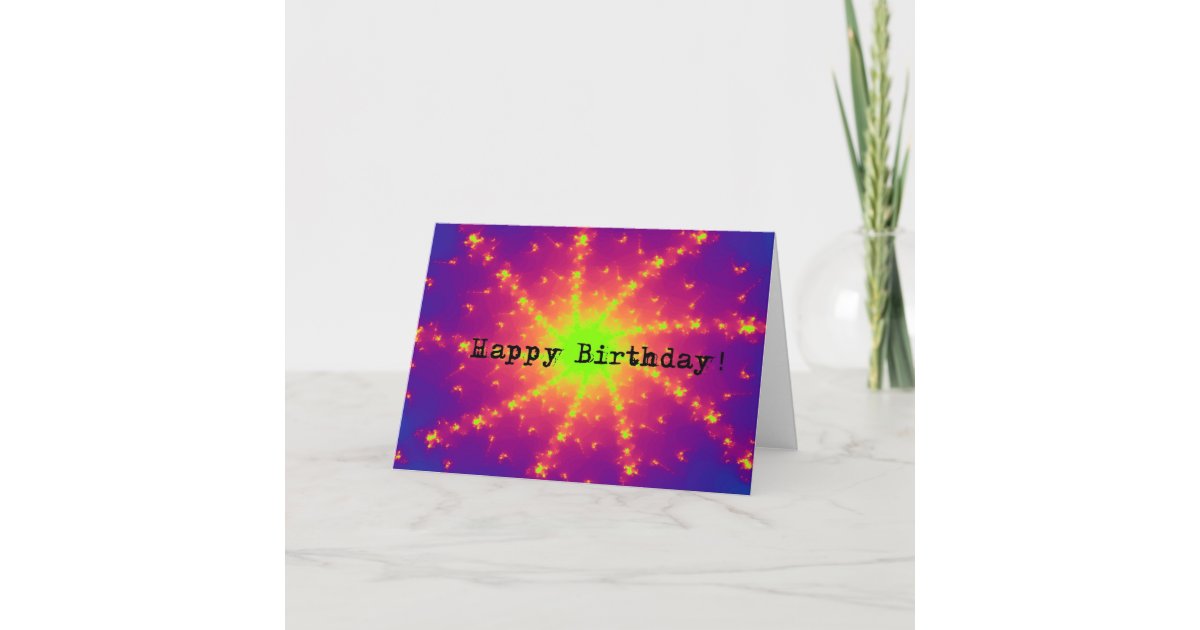 The Sun S Rays Abstract Digital Art Birthday Card Zazzle Com