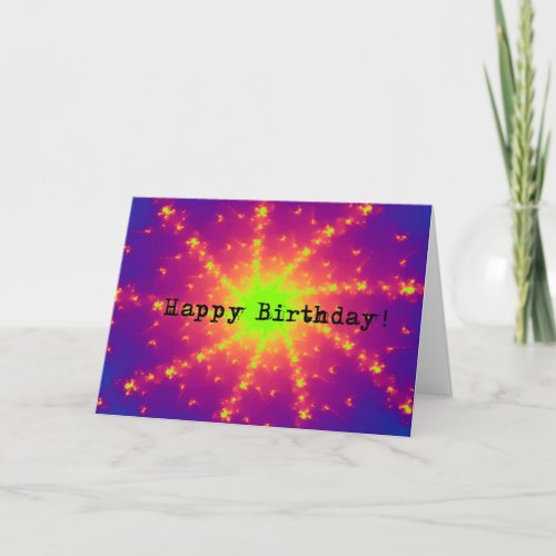 The Sun's Rays Abstract Digital Art Birthday Card