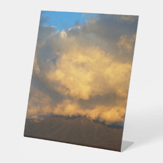 The Sunset Cloud Explosion Pedestal Sign