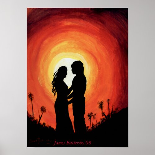 The sunset embrace poster