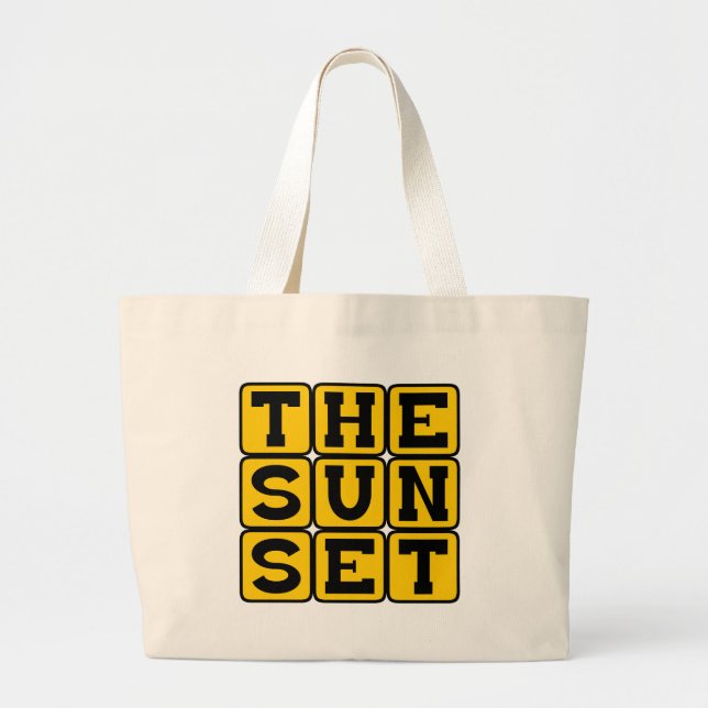 The Sunset, San Francisco District Large Tote Bag (Front)