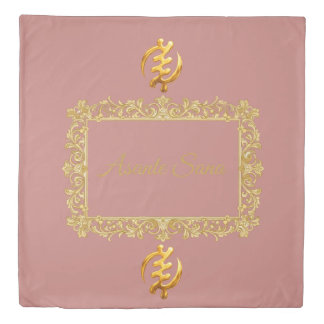 "The Sunset Spectrum" Asante Sana Gold Adinkra Her Duvet Cover