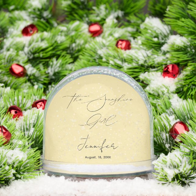 The Sunshine Girl Bridal Shower Photo Snow Globe (Christmas)