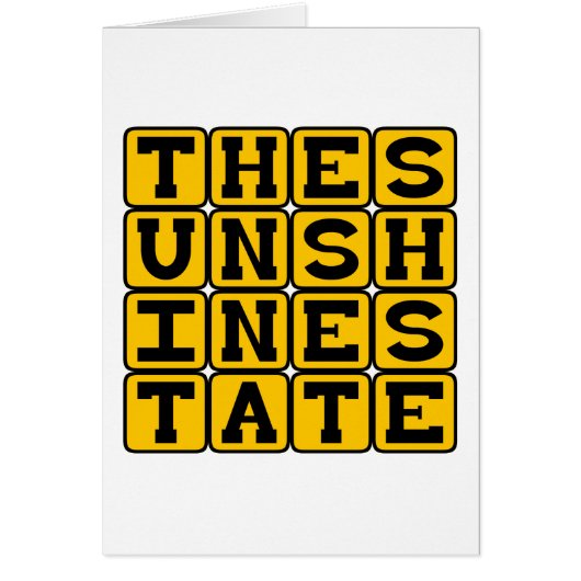 The Sunshine State, Florida Nickname Cards (Front)