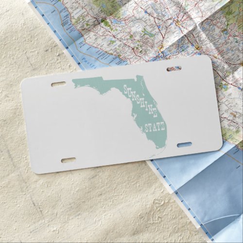 The Sunshine State Florida Nickname Floridian License Plate