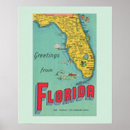  The Sunshine State Florida Poster
