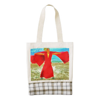 The super fit monk in red zazzle HEART tote bag