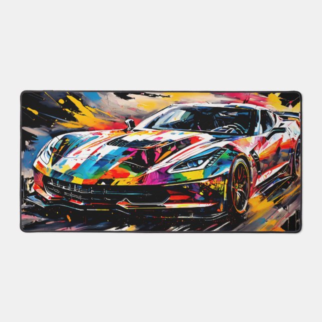 The Supercar in Motion Desk Mat (Front)