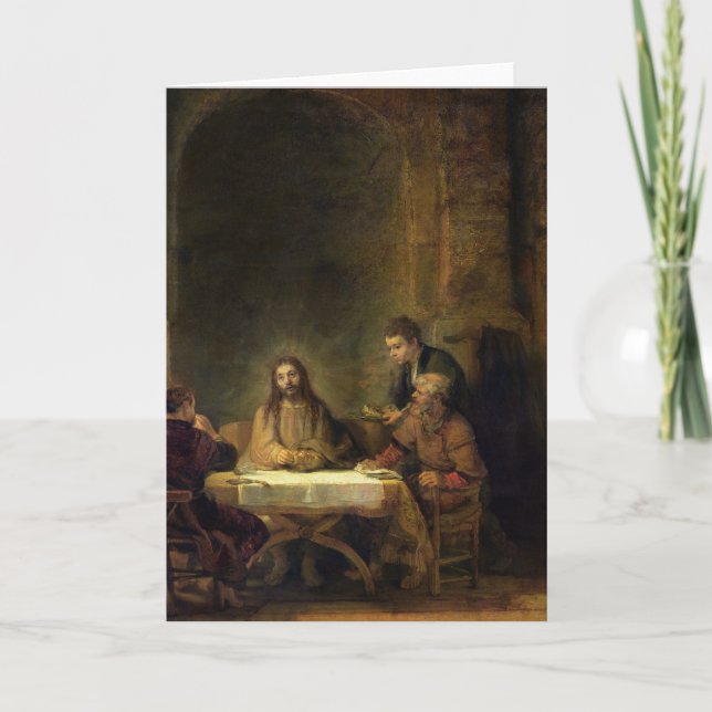 The Supper at Emmal, 1648 Card (Front)