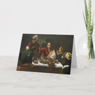 The Supper at Emmaus, 1601 2 Card