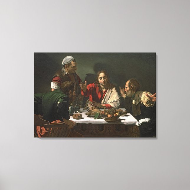 The Supper at Emmaus, 1601 Canvas Print (Front)