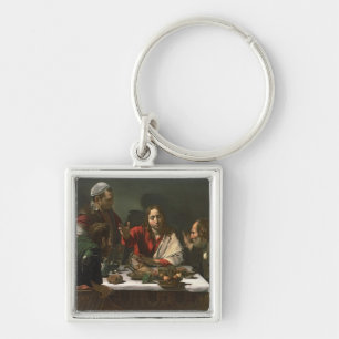 The Supper at Emmaus, 1601 (oil and tempera) Keychain