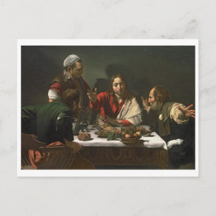 The Supper at Emmaus, 1601 (oil and tempera) Postcard