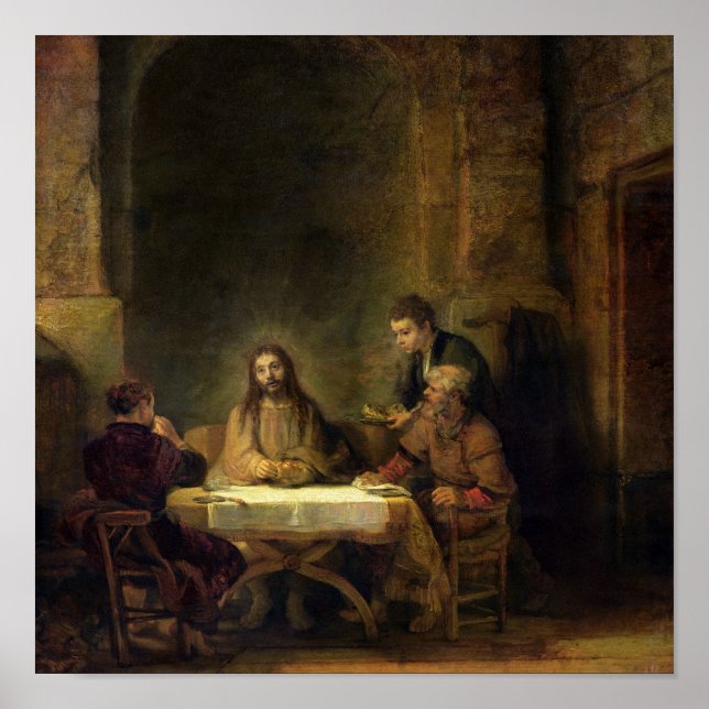 The Supper at Emmaus, 1648 Poster (Front)
