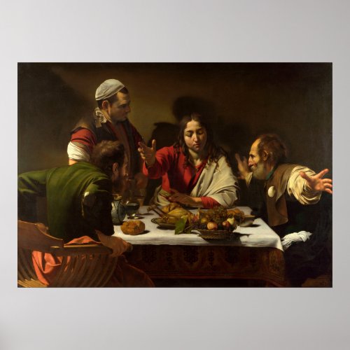 The Supper at Emmaus by Caravaggio _ Fine Art Poster