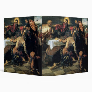 The Supper at Emmaus (oil on canvas) 3 Ring Binder