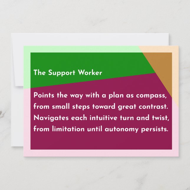 The Support Worker Thank You Card (Front)