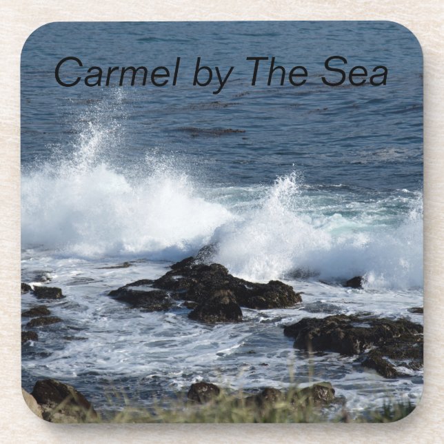 The surf of the Pacific Ocean Beverage Coaster (Front)