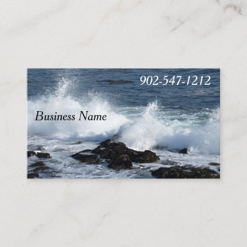 The surf of the Pacific Ocean      Business Card