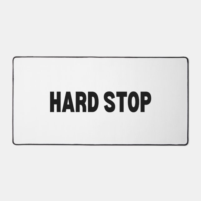 The Surface of Finality | Hard Stop Command  Desk Mat (Front)