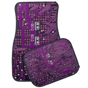 The surface of the digital circuitbackground,abstr car floor mat