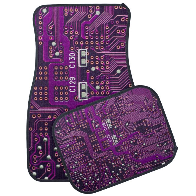 The surface of the digital circuitbackground,abstr car floor mat (Set)