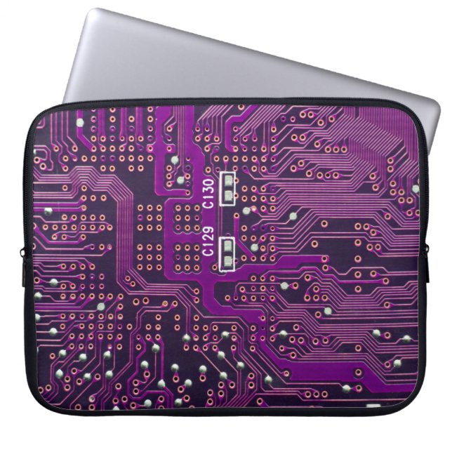 The surface of the digital circuitbackground,abstr laptop sleeve (Front)