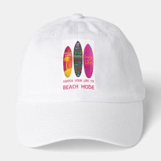 The Surfboard Triptych of Enjoy Life Poster Hat